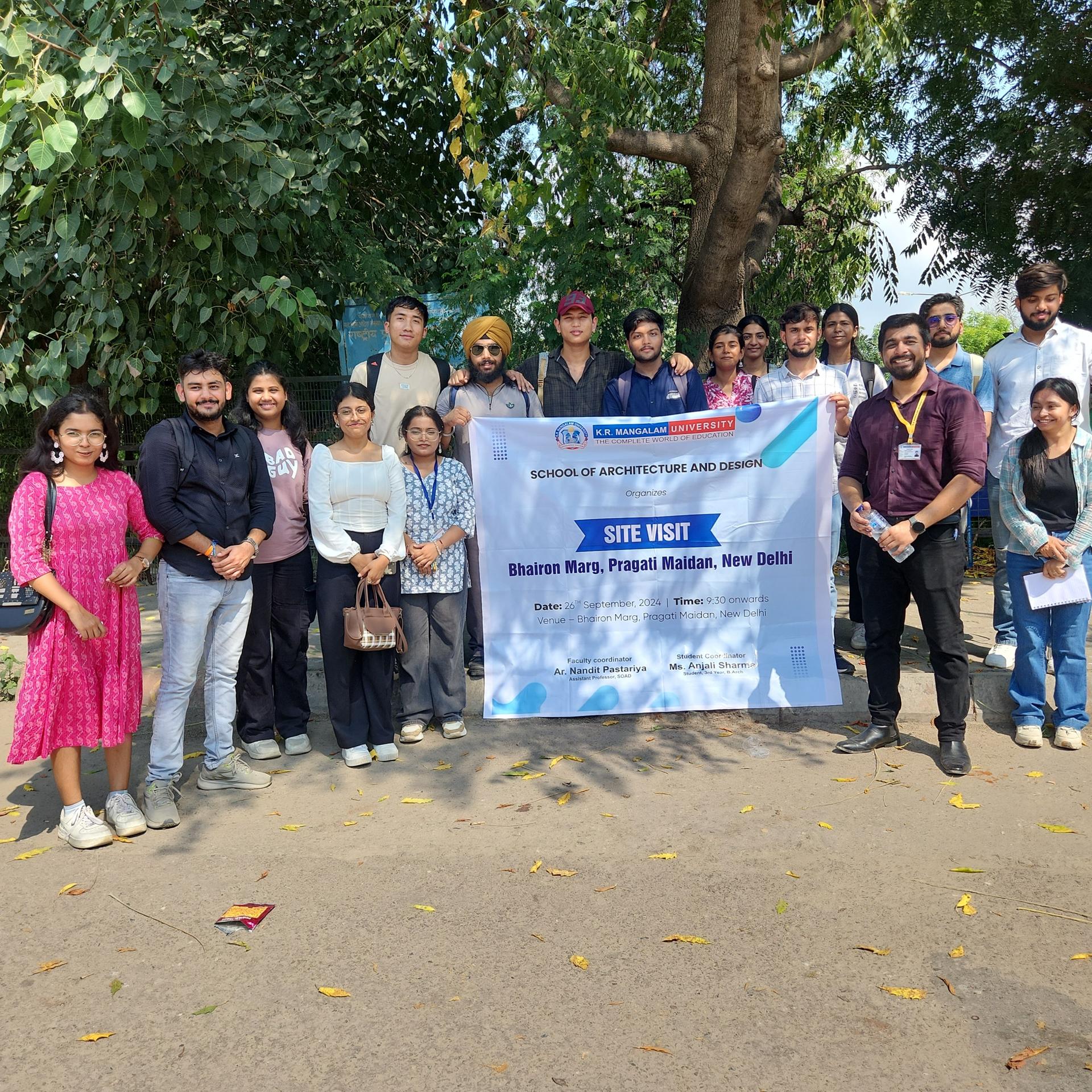 Site Visit to Bhairon Marg, Pragati Maidan, New Delhi