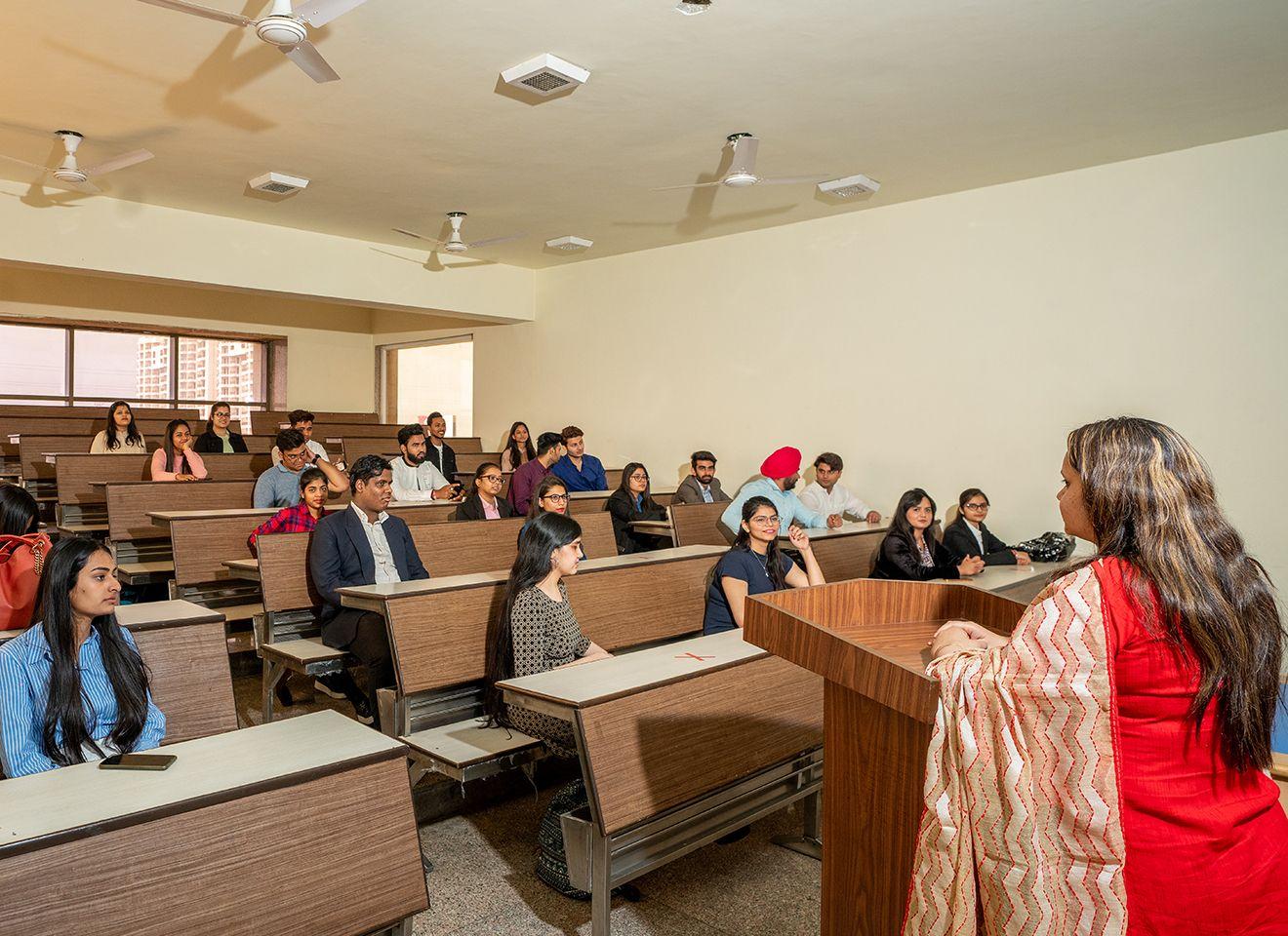 B.Sc. Chemistry students in a competitive exam coaching session covering Banking, SSC, Railways, and Insurance at KRMU