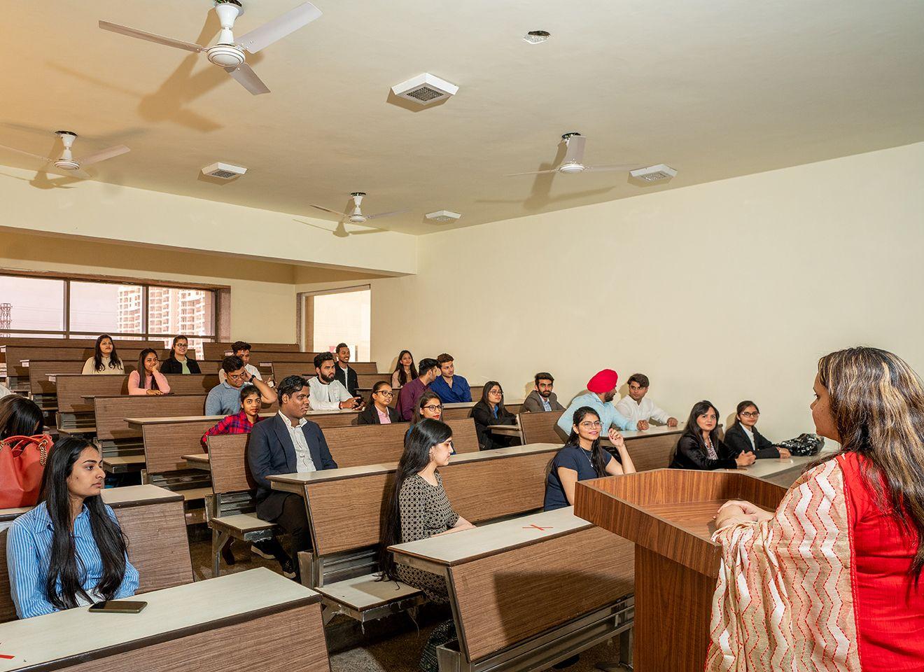 B.A. Psychology students in a coaching session for Banking, Insurance, Railways, and SSC competitive exams at KRMU