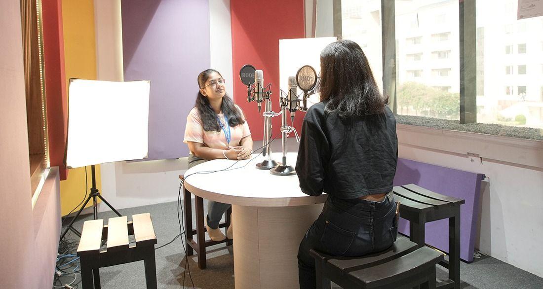 Unleash your voice in our cutting-edge radio rooms 