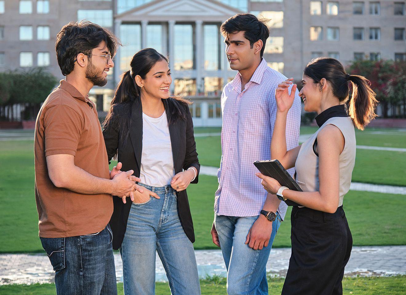 B.A. English students in a cross-disciplinary session connecting literature with Media, Psychology, and Data Science at KRMU