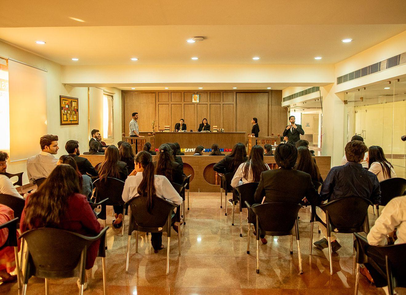 practical legal training through moot courts legal drafting client counselling and simulation exercises at KRMU