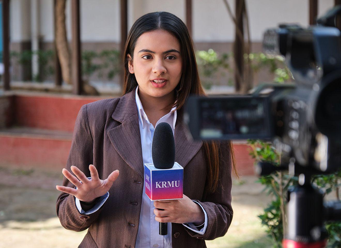 BJMC Hons student conducting original dissertation research on media and creator economy topics at K.R. Mangalam University