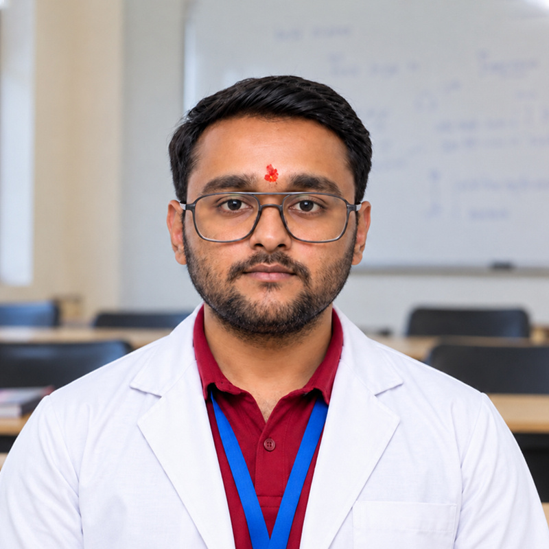 Mihir Anand, B. Pharmacy student at KRMU SMAS