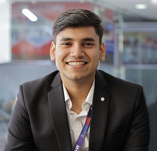 Portrait of Krish Agarwal, KRMU graduate