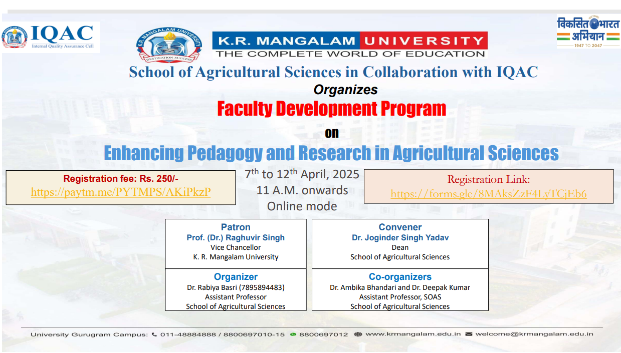 Faculty Development Program Report