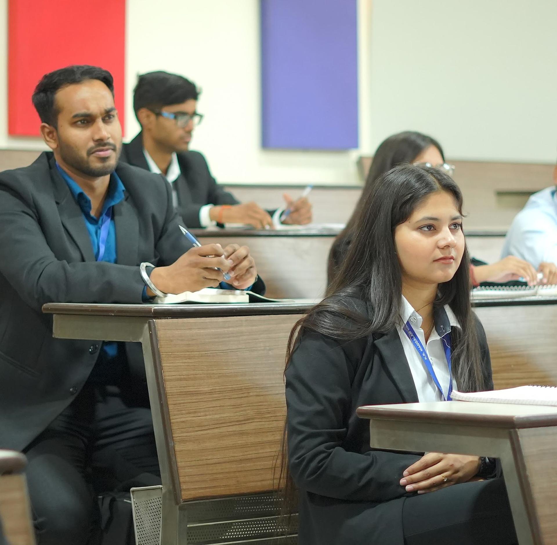 MBA Fintech classroom session at K.R. Mangalam University