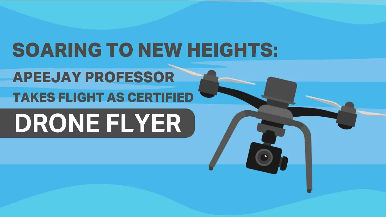 Soaring to New Heights: Apeejay Professor Takes Flight as Certified Drone Flyer