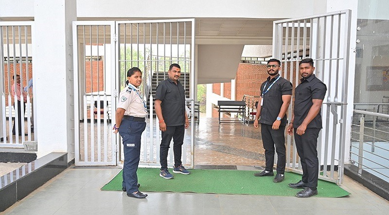 Security Guards At Every Entrance