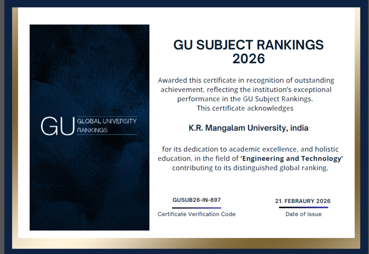 K.R. Mangalam University is proud to be  Great Place to Work® Certified.